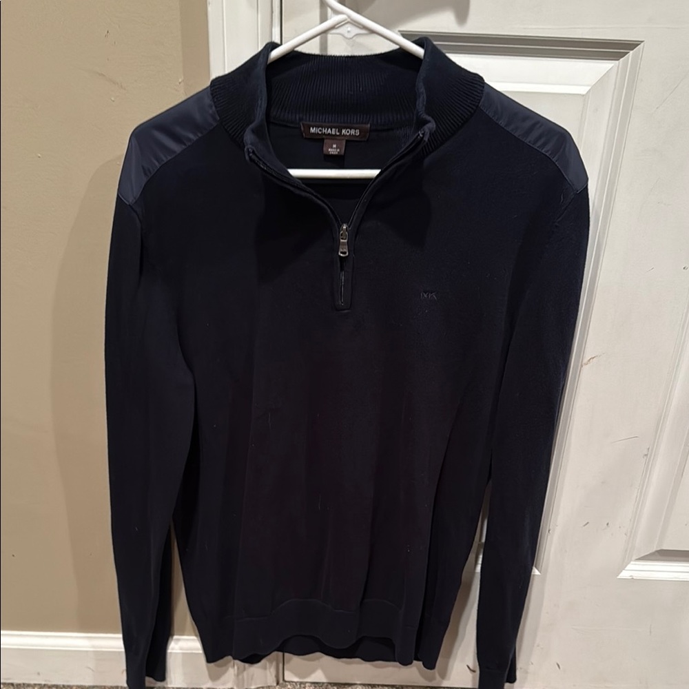Michael Kors Black Zip Up Sweater